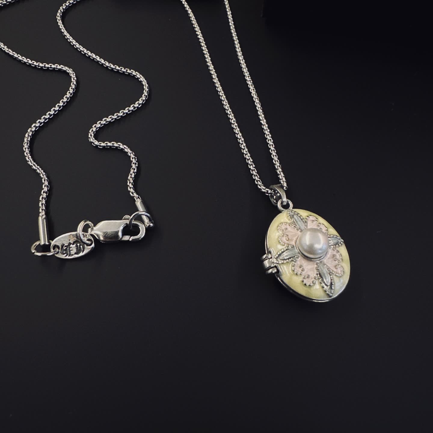 Chrome Hearts Chromecards Silver Locket Necklace